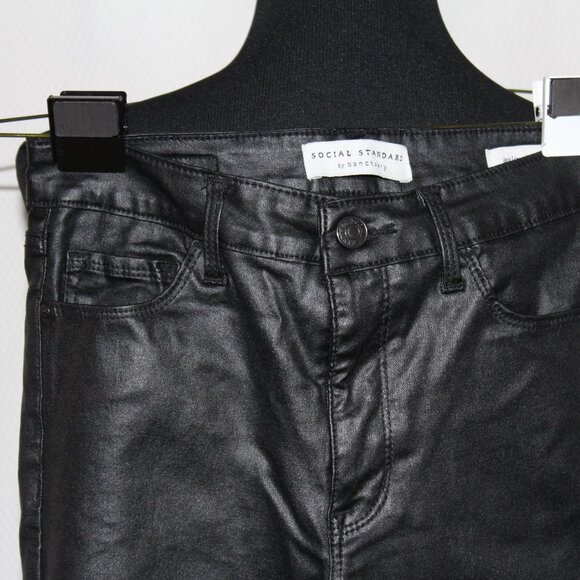 Social Standard by Sanctuary Ankle Skinny Faux Leather Ankle Skinny Jeans 4 - Picture 1 of 16